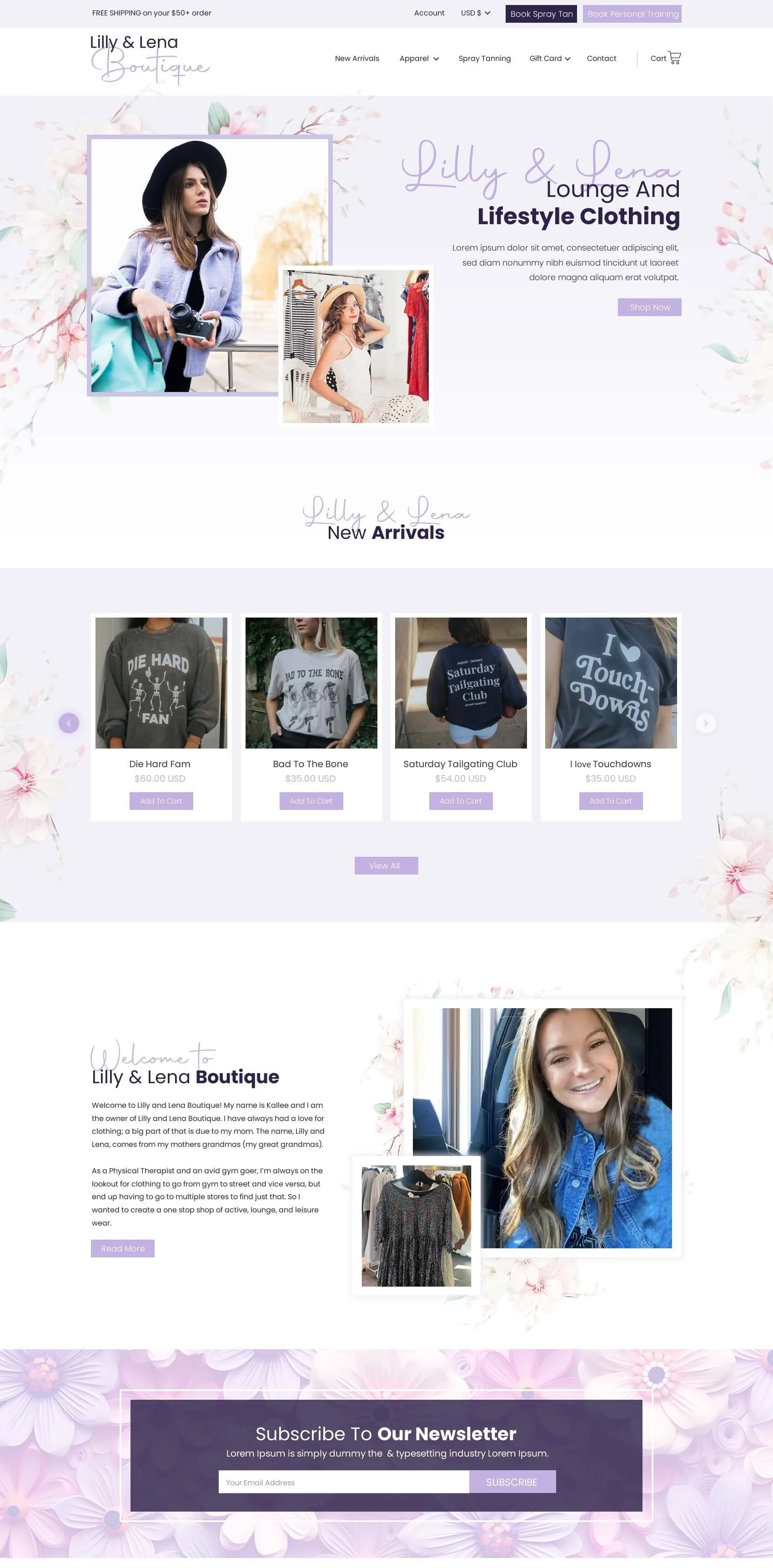 Lily website design