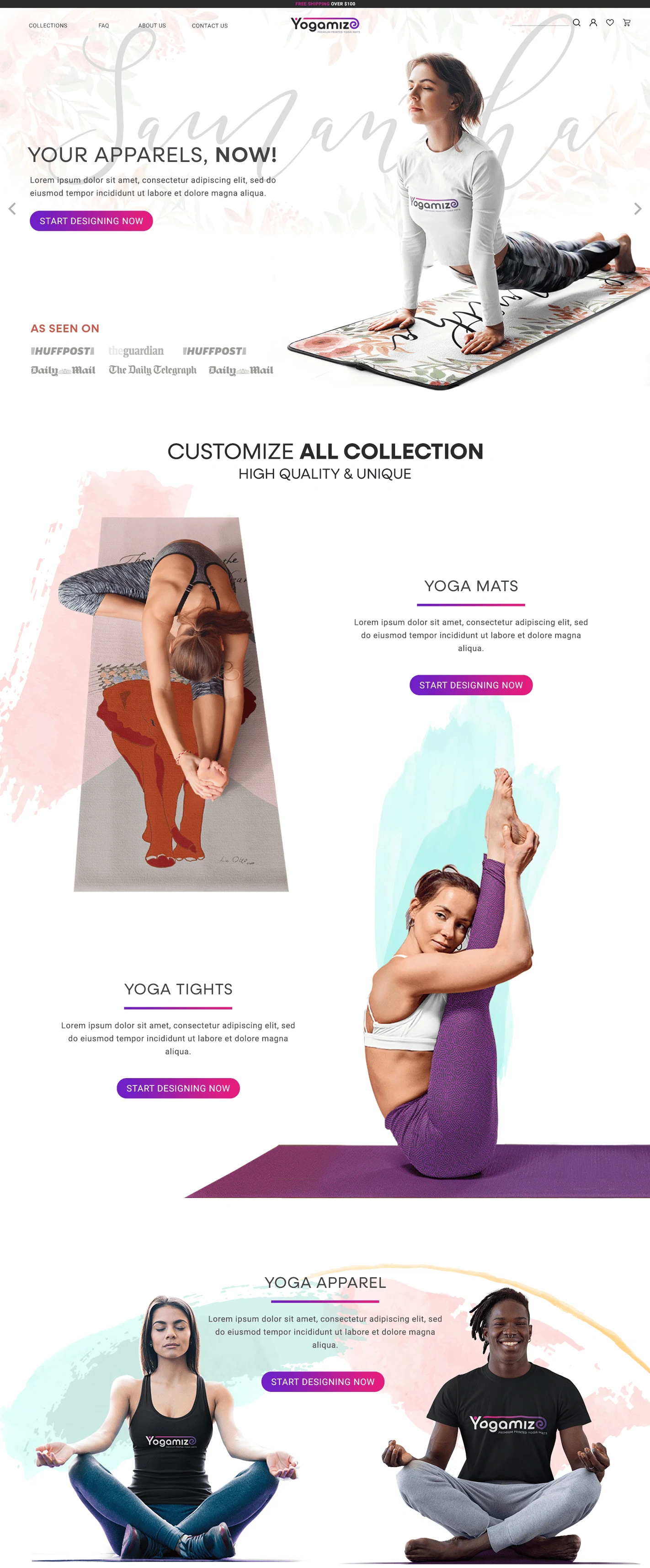 Fitness Studio website design
